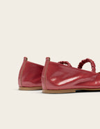 Ballerines Serra - Cuir plissé verni rose