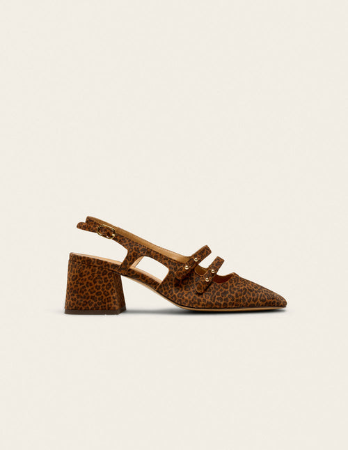 Escarpins Soline - Suède Léopard