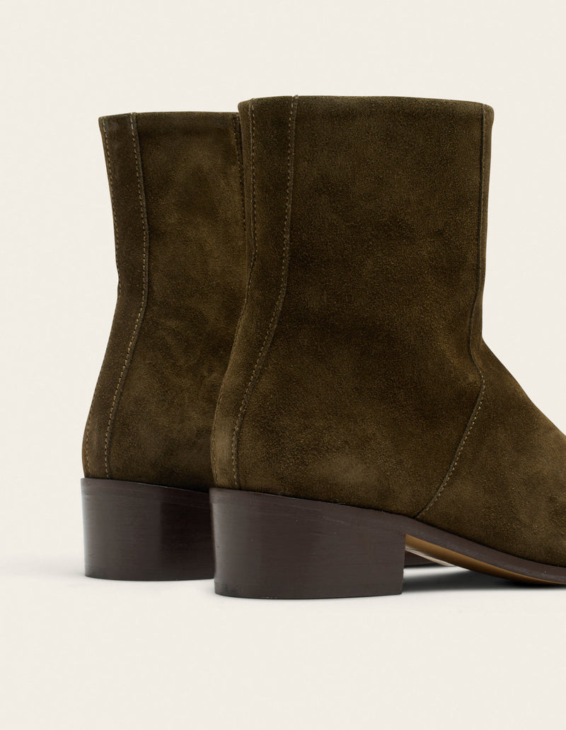 Bottines Sybille - Suède Kaki