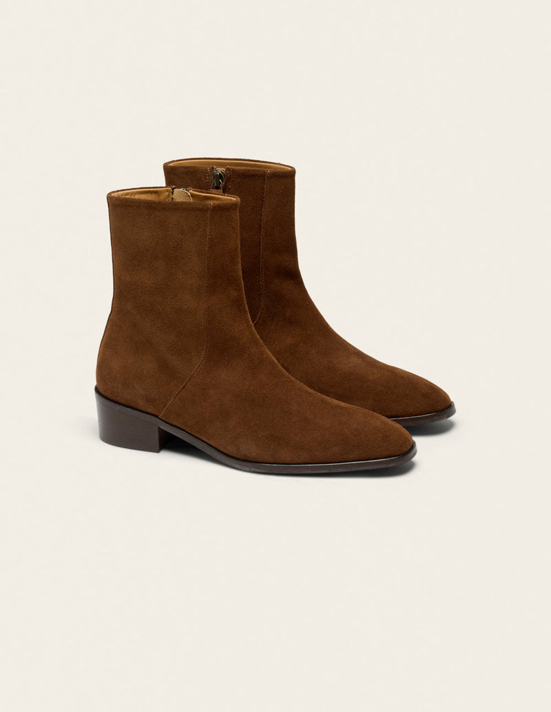 Bottines Sybille - Suède Marron