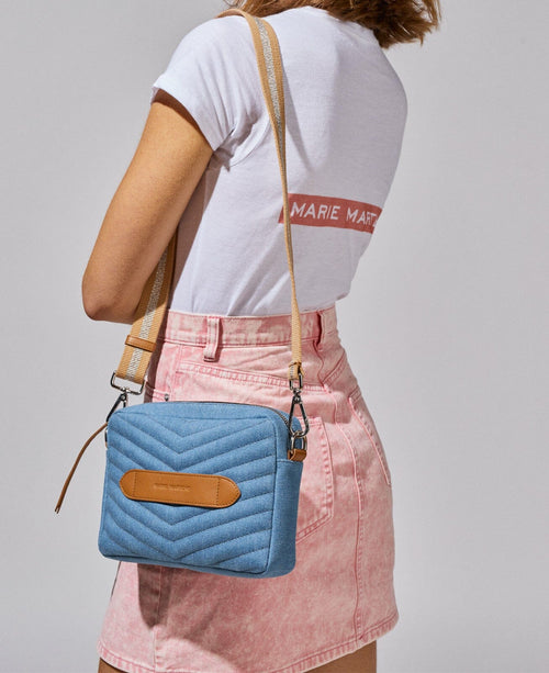 Bento - Sac Porté Épaule Textile Denim Shoulder Bag Marie Martens 