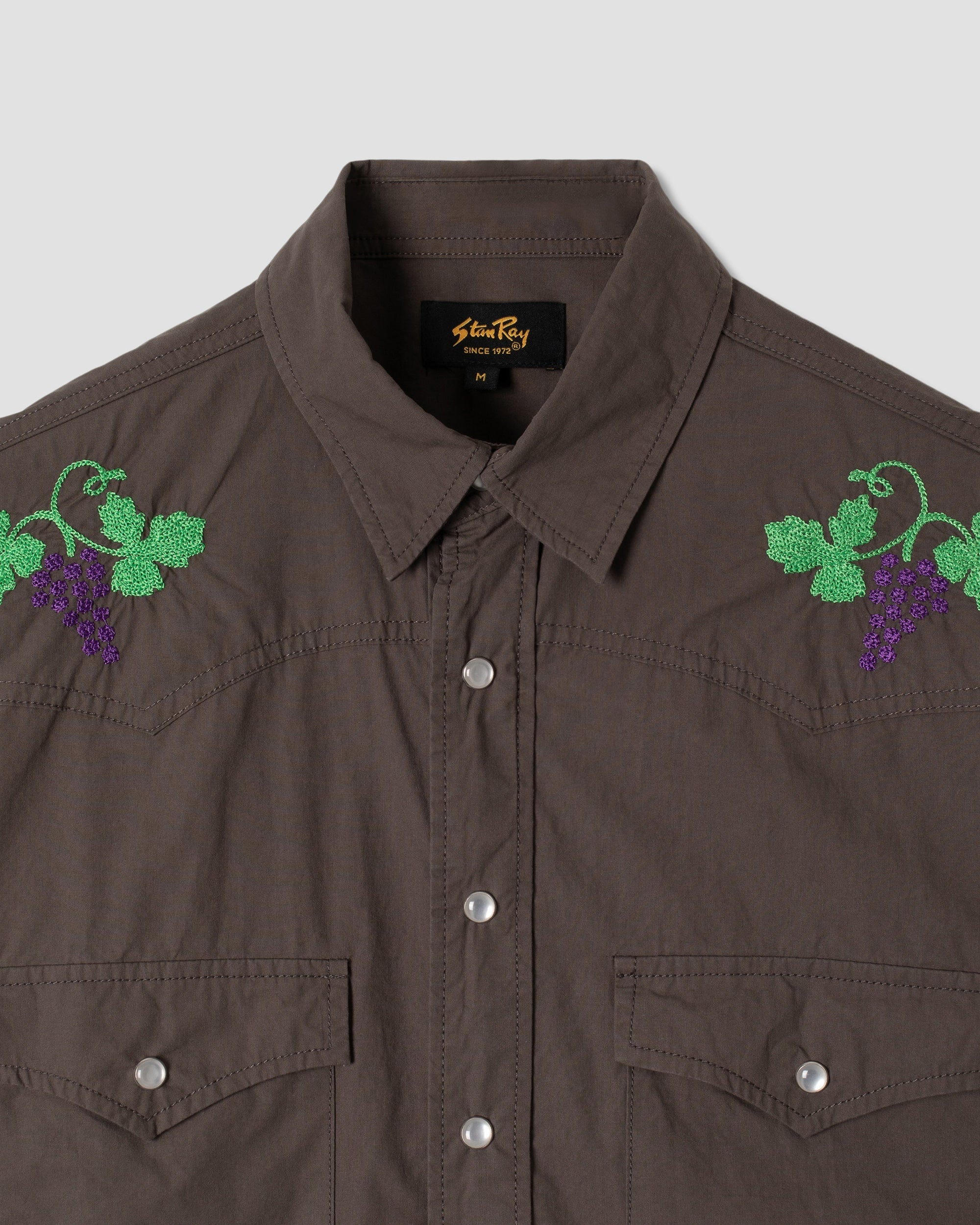 Western Shirt - Washed Black Poplin