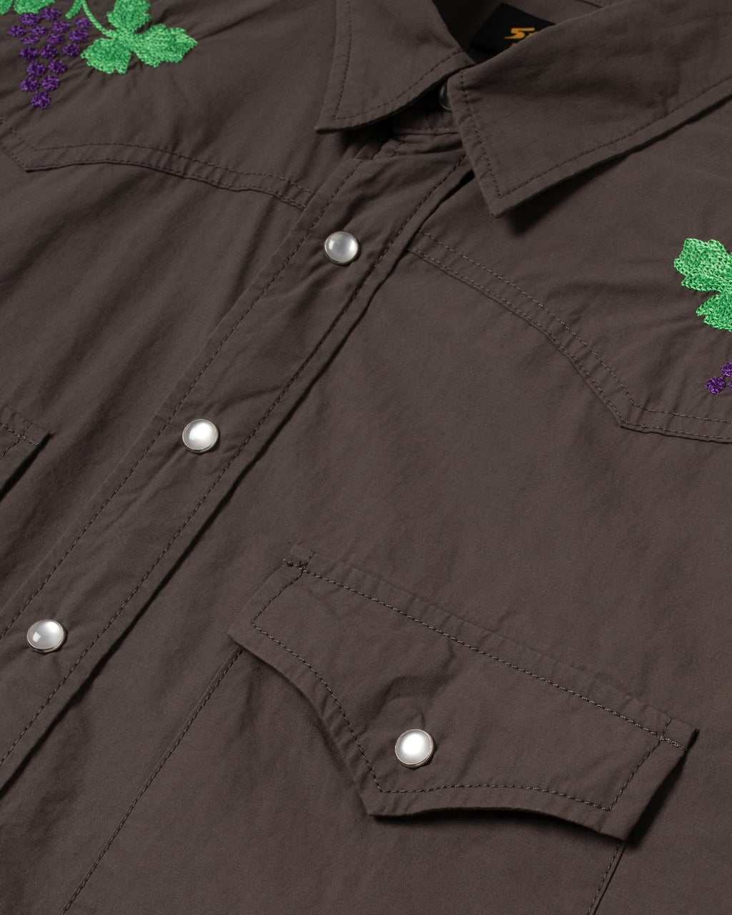 Western Shirt - Washed Black Poplin