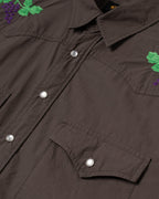 Western Shirt - Washed Black Poplin