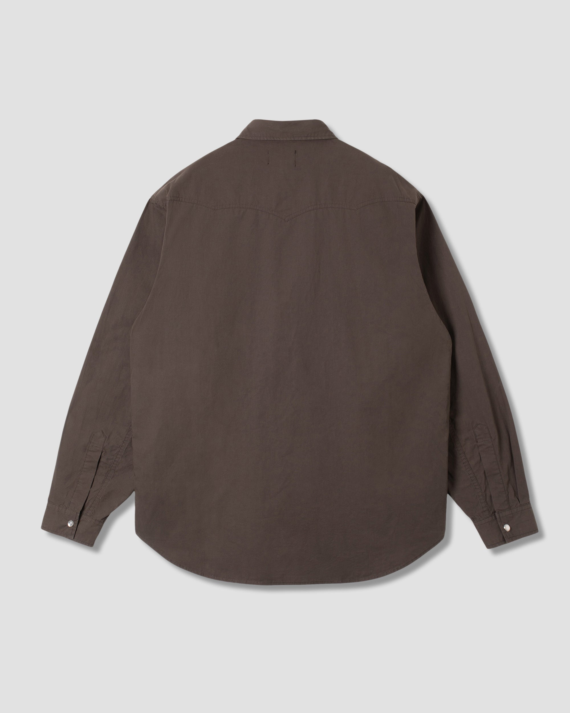 Western Shirt - Washed Black Poplin