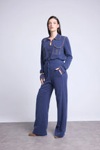 Westy Braided Trousers - Indigo - Women