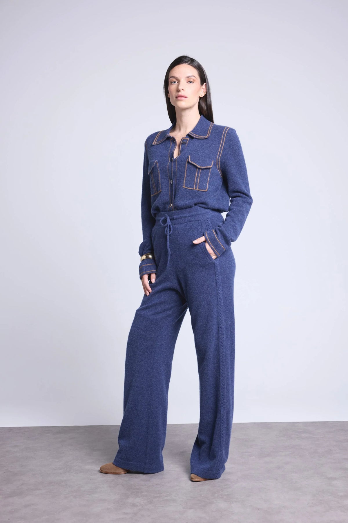 Westy Braided Trousers - Indigo - Women