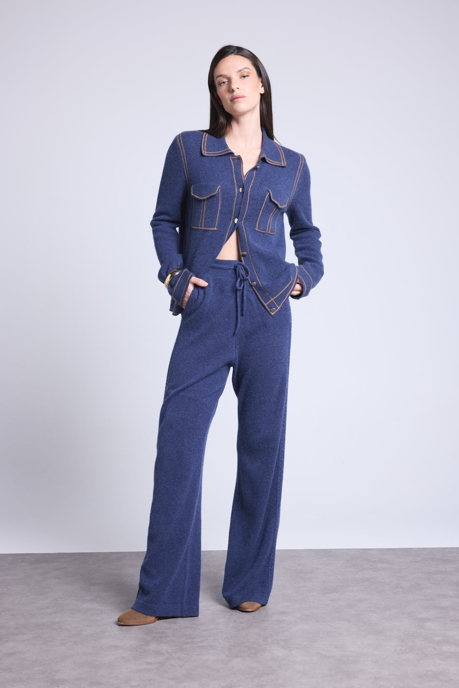 Westy Braided Trousers - Indigo - Women