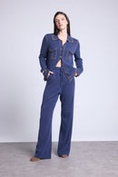 Westy Braided Trousers - Indigo - Women's
