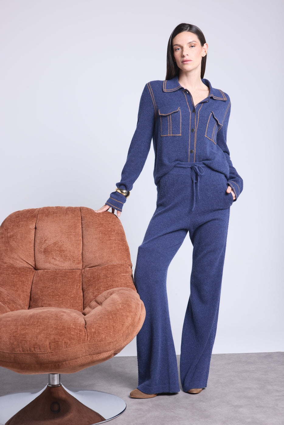 Westy Braided Trousers - Indigo - Women