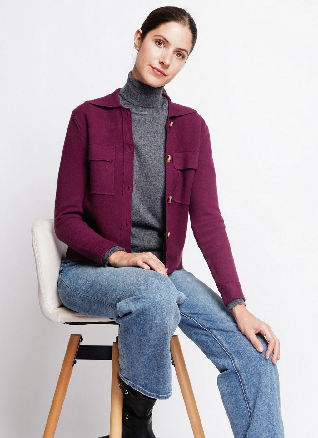 Cardigan - Bordeaux - Donna