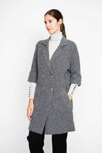 Manteau Long En Maille – Loup – Femme