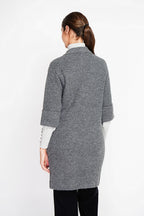 Manteau Long En Maille – Loup – Femme