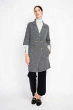 Manteau Long En Maille – Loup – Femme