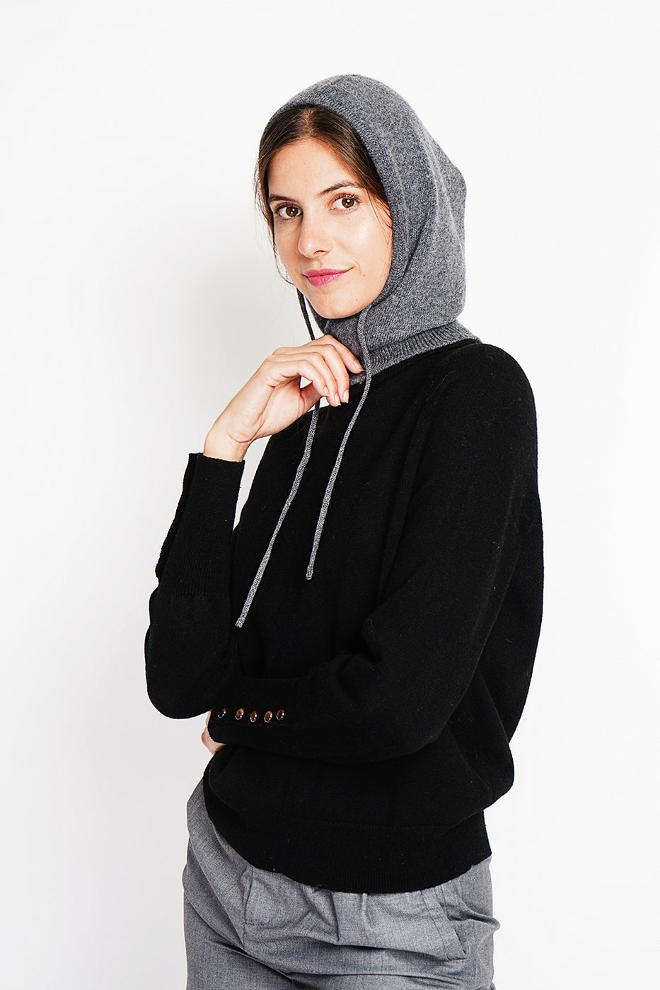 Cagoule Côtelée – Loup – Femme