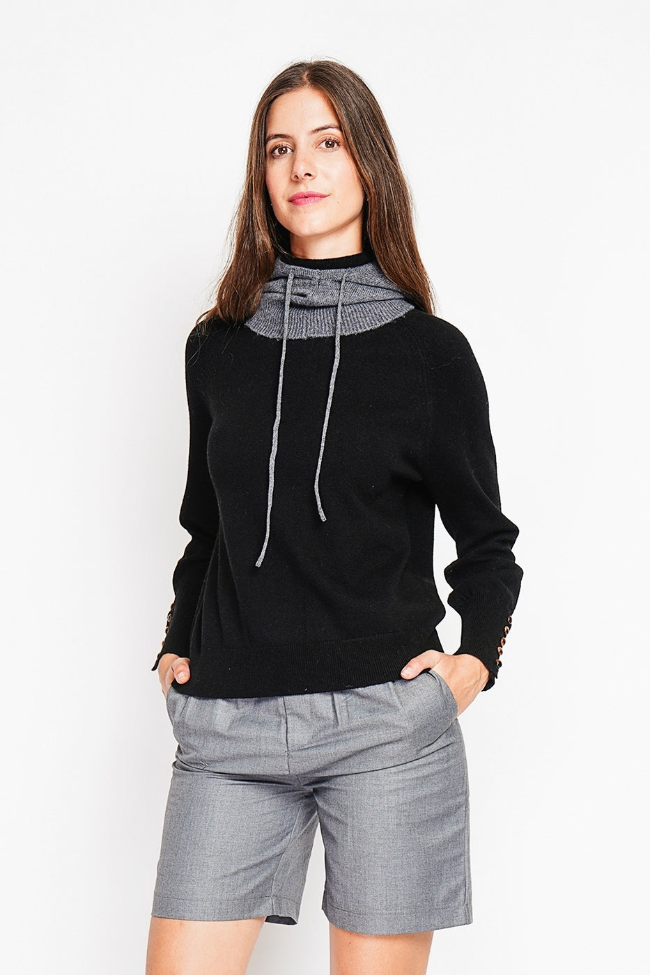 Cagoule Côtelée – Loup – Femme