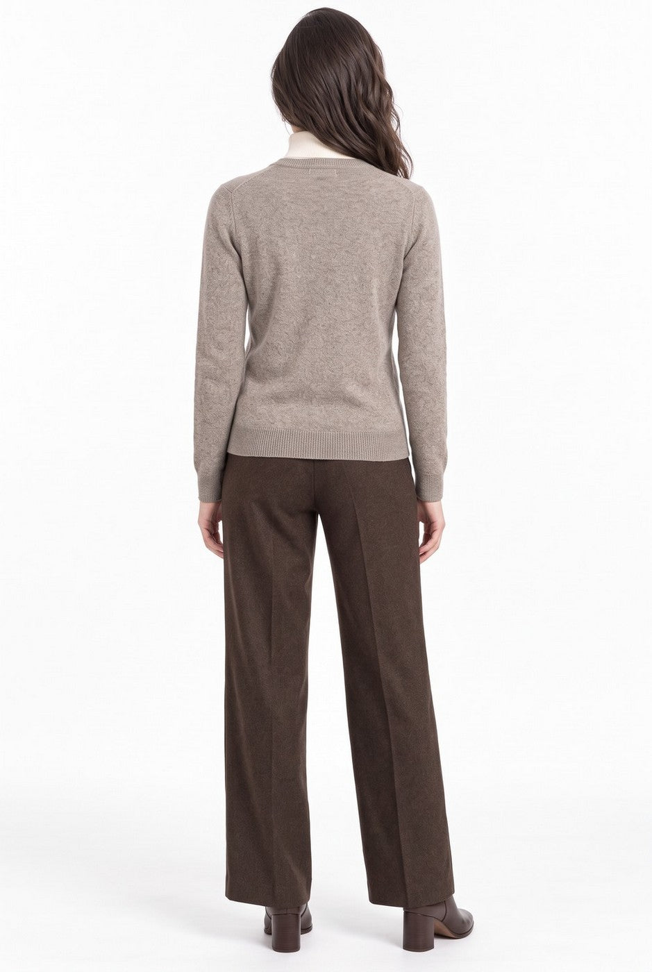 Gilet Col Rond Boutonné – Désert – Femme