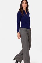 Zip-Up Cardigan – Midnight Blue – Women