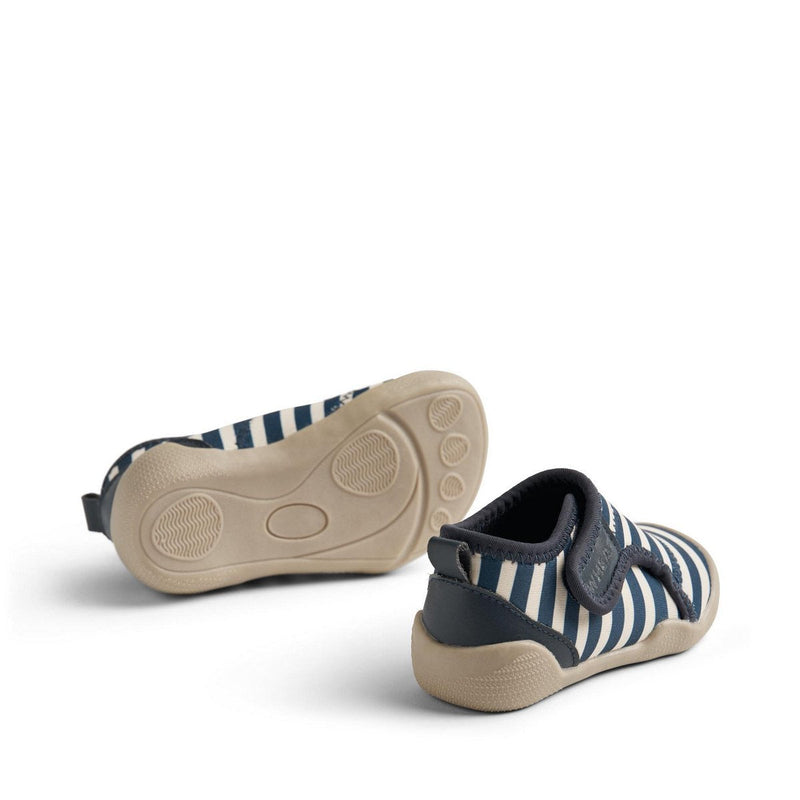 Wheat - Shawn Beach Shoe - Indigo Stripe - Baby