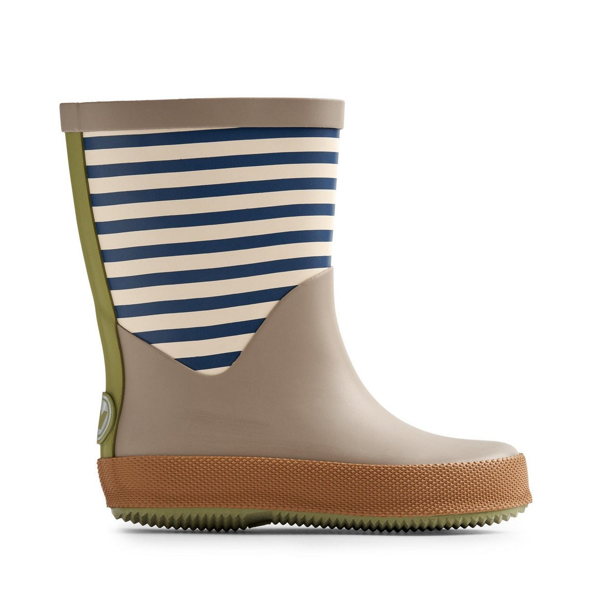 Juno - Blue Stripe - Junior Rubber Boot