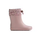 Stivali da pioggia barefoot Zerro - Prato fiorito rosa cipria
