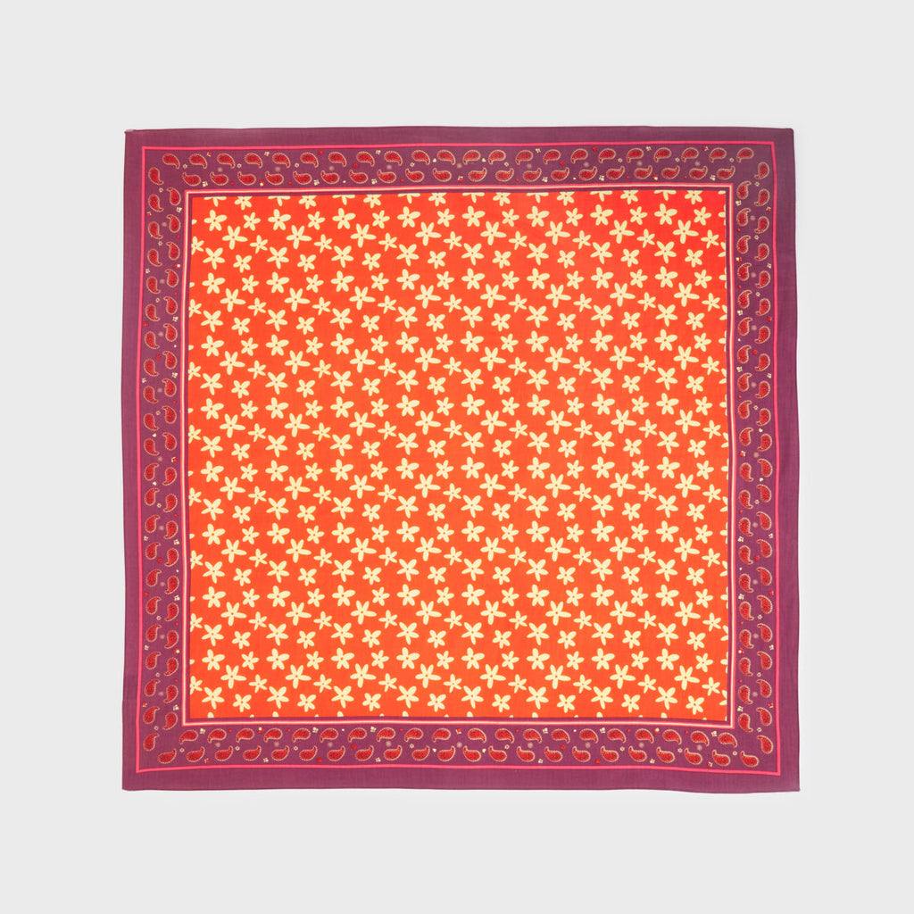 Fular Mujer De 100% Algodón Orgánico Célestine - Rojo Y Morado