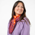 Fular Mujer De 100% Algodón Orgánico Célestine - Rojo Y Morado