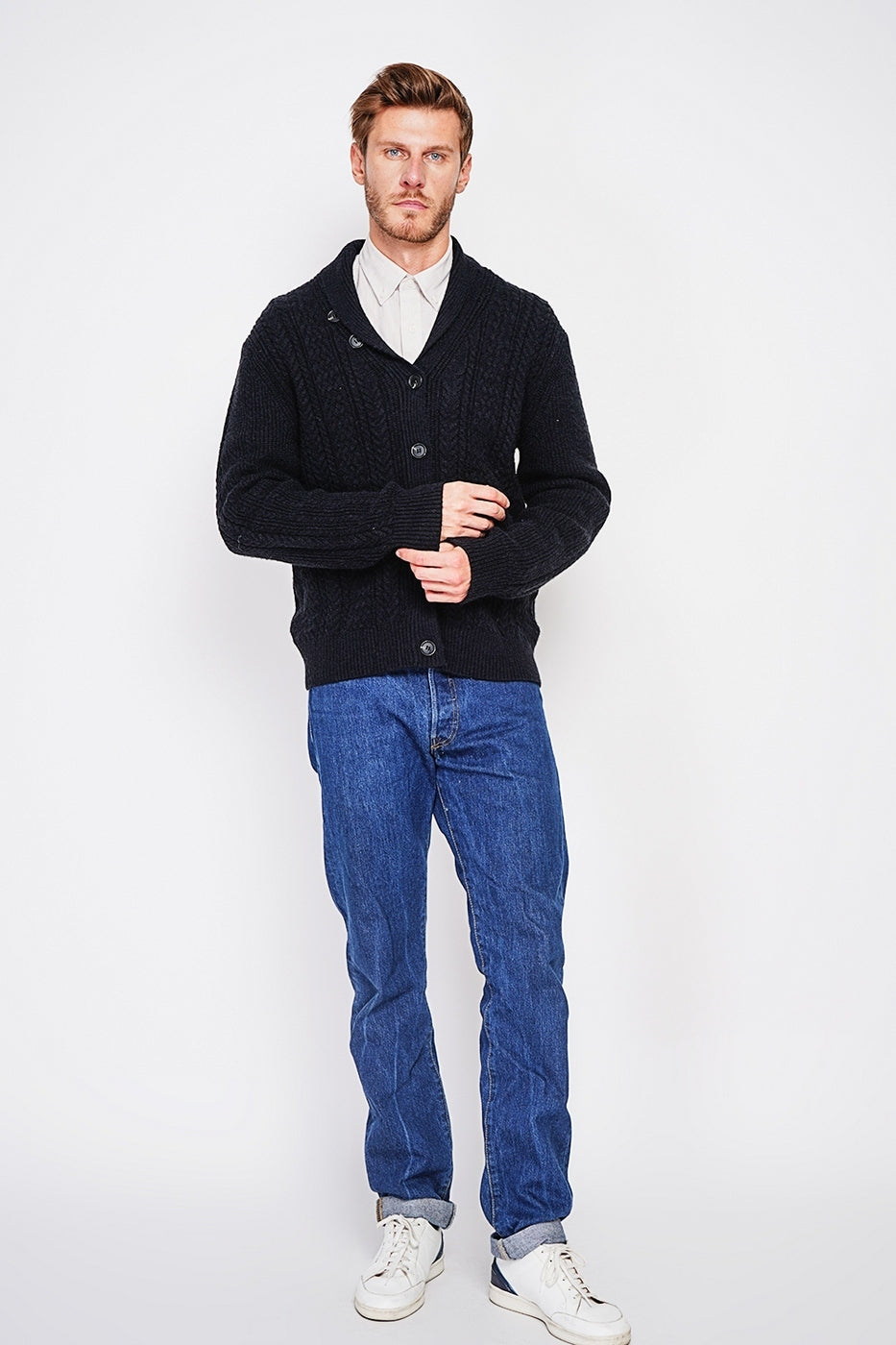 Cardigan - Nero - Uomo