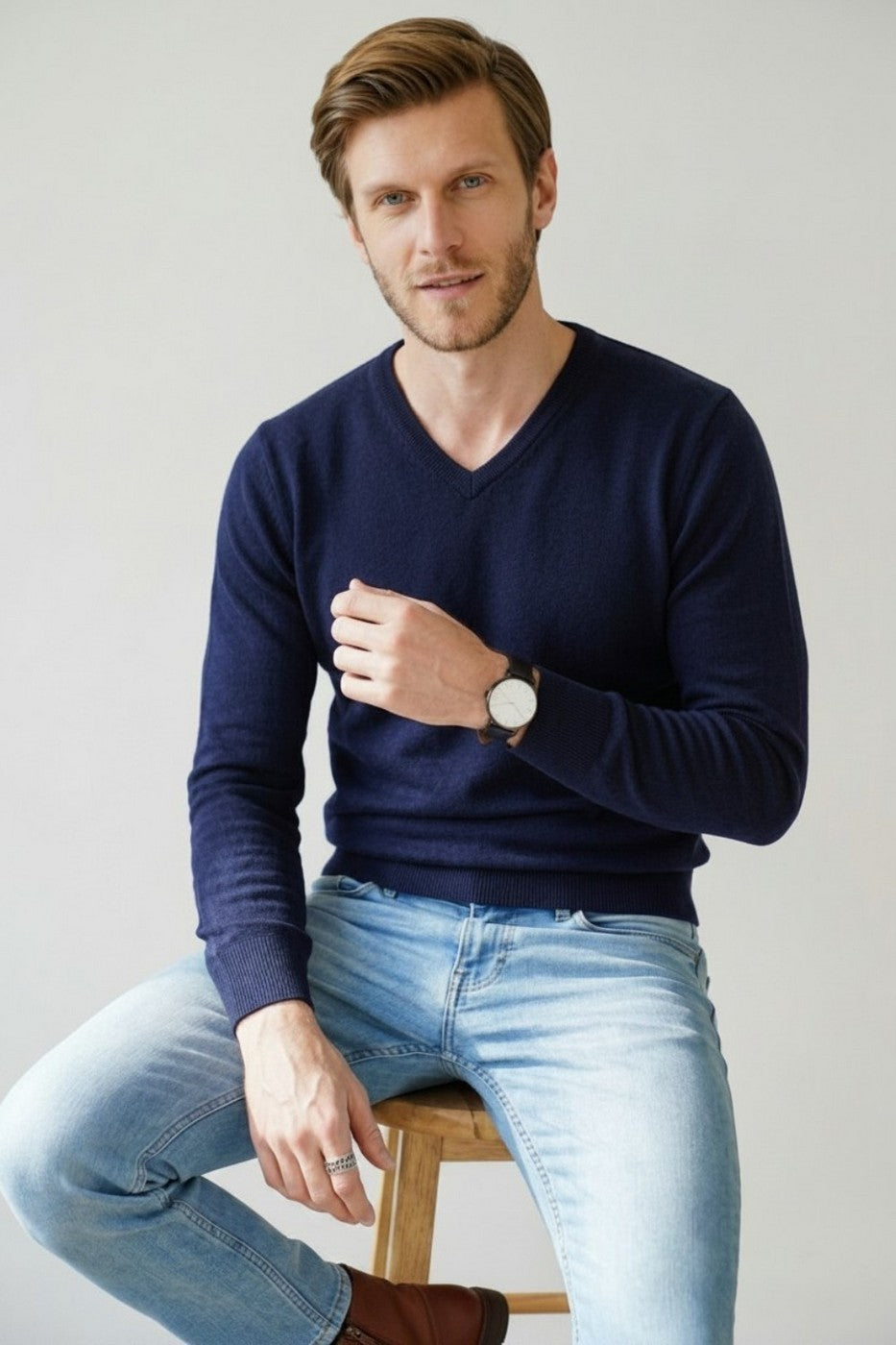 Maglione - Blu notte - Uomo