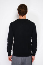 Pull Col V – Noir – Homme