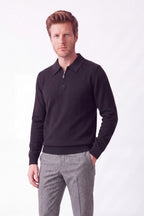 Pull Camionneur Demi-Zippé – Noir – Homme