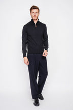 Pull Camionneur Zippé – Noir – Homme