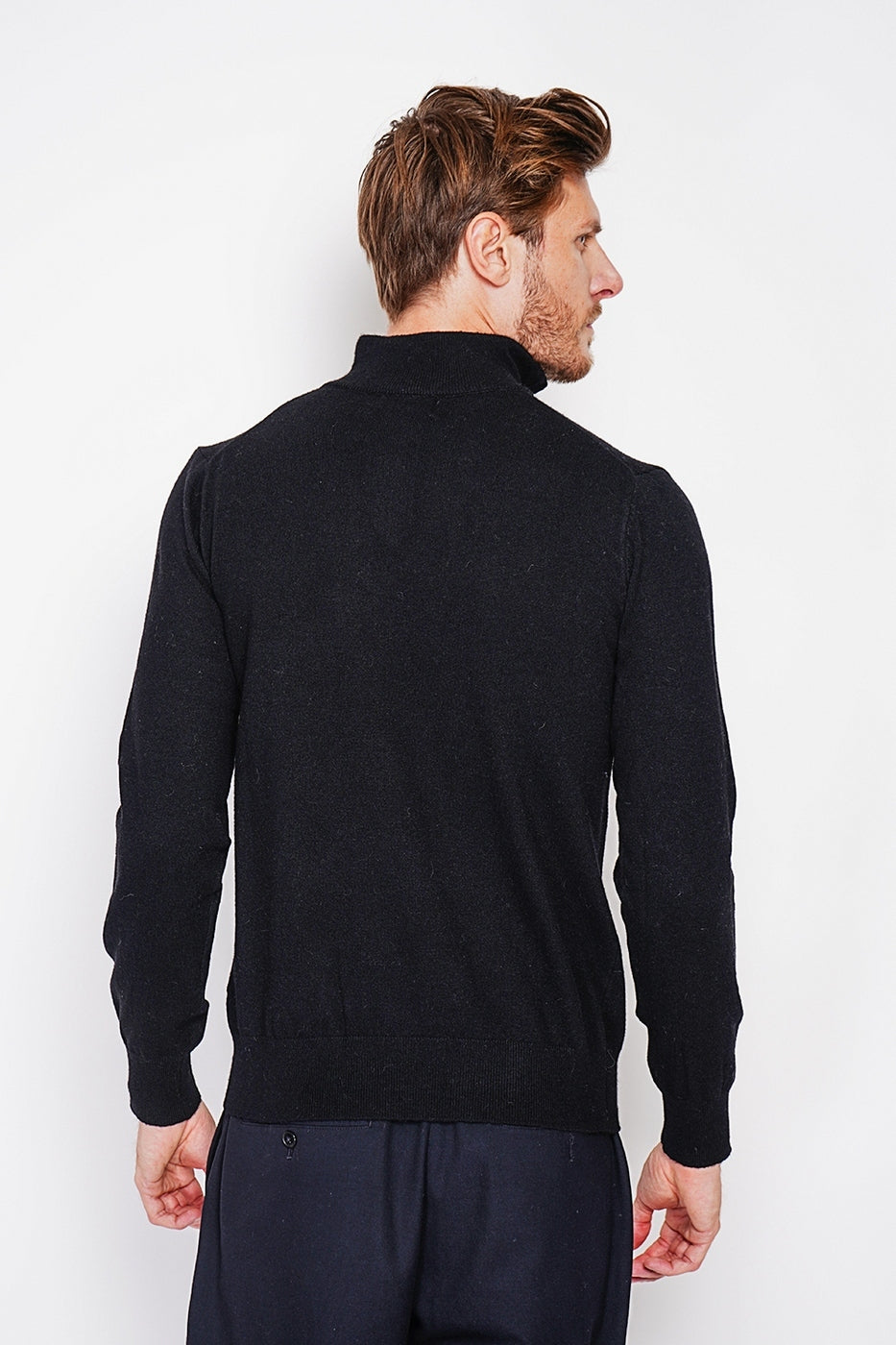 Pull Camionneur Zippé – Noir – Homme