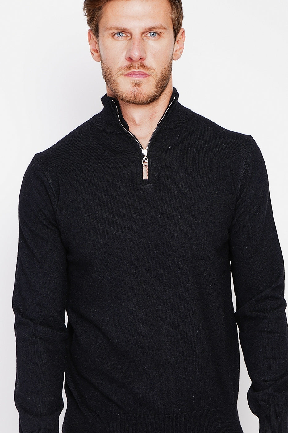 Pull Camionneur Zippé – Noir – Homme