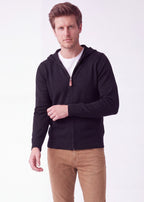 Gilet Zippé À Capuche – Noir – Homme