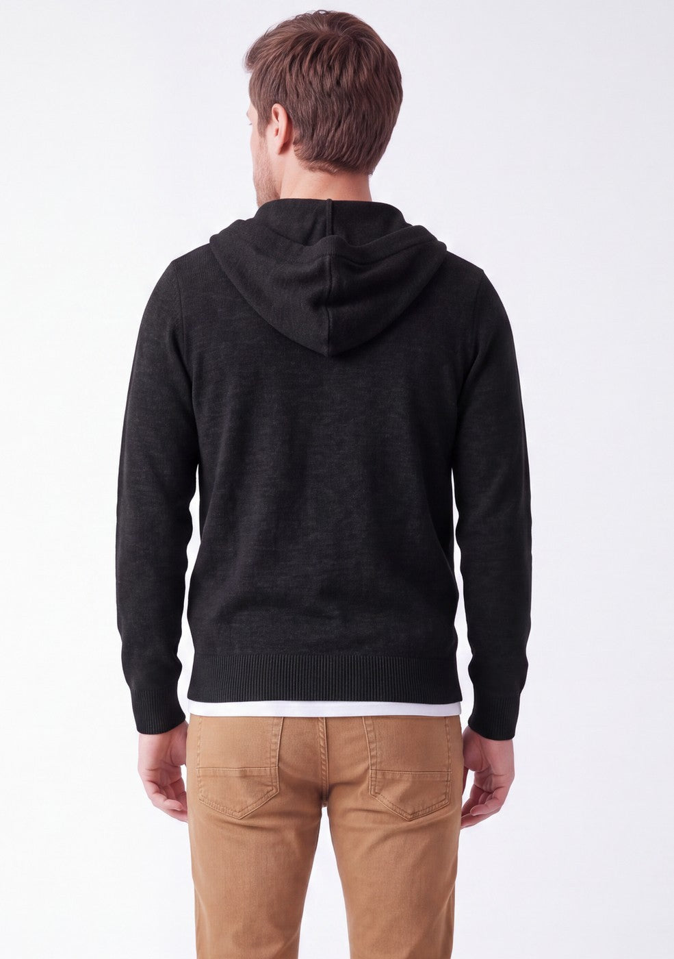 Gilet Zippé À Capuche – Noir – Homme