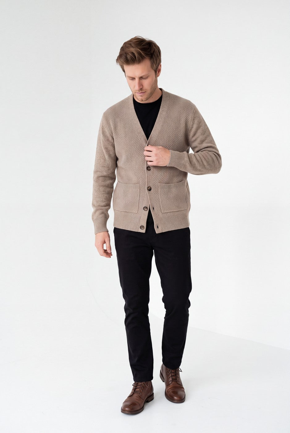 Pull Camionneur Zippé – Désert – Homme