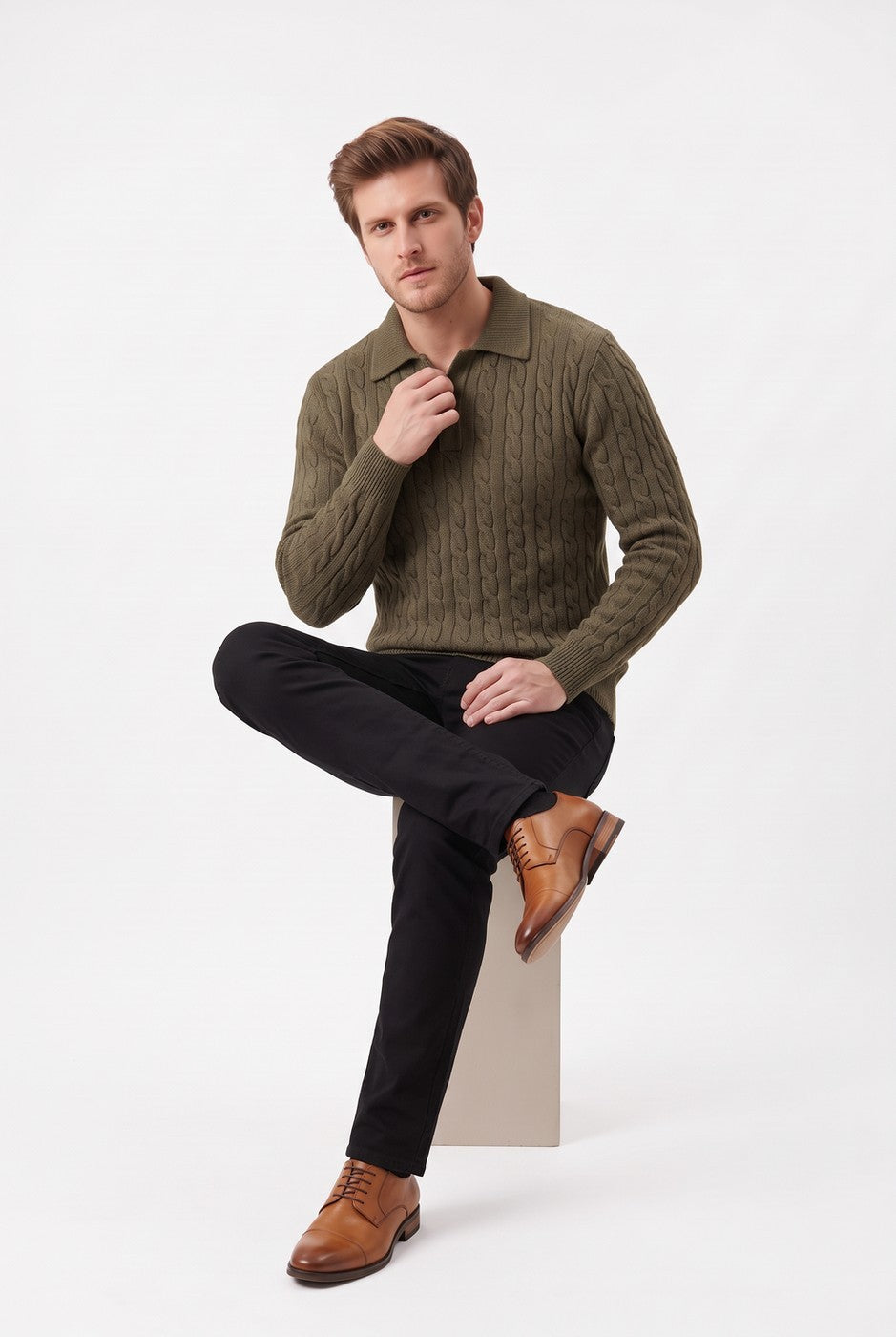 Maglione - Cachi - Uomo