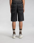 Wide 5 Short - Washed Black Denim