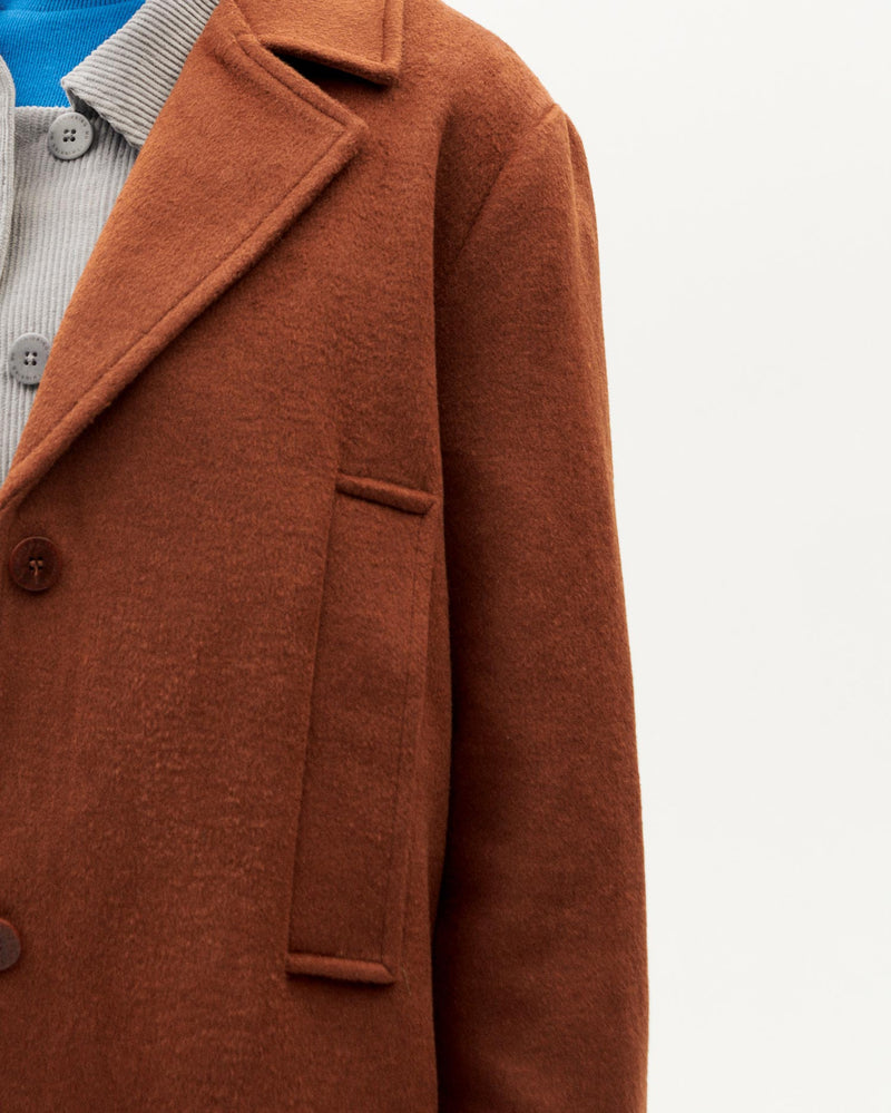 Manteau En Laine Marron Rita