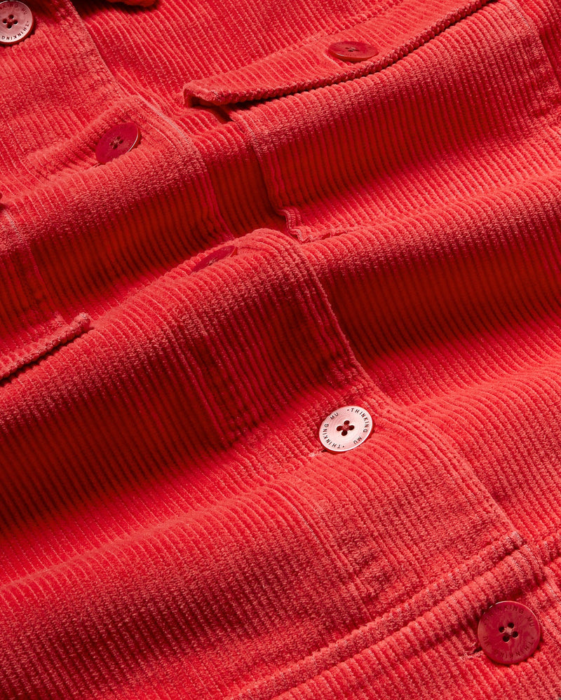 Chaqueta roja pana Frans sostenible - silueta 1