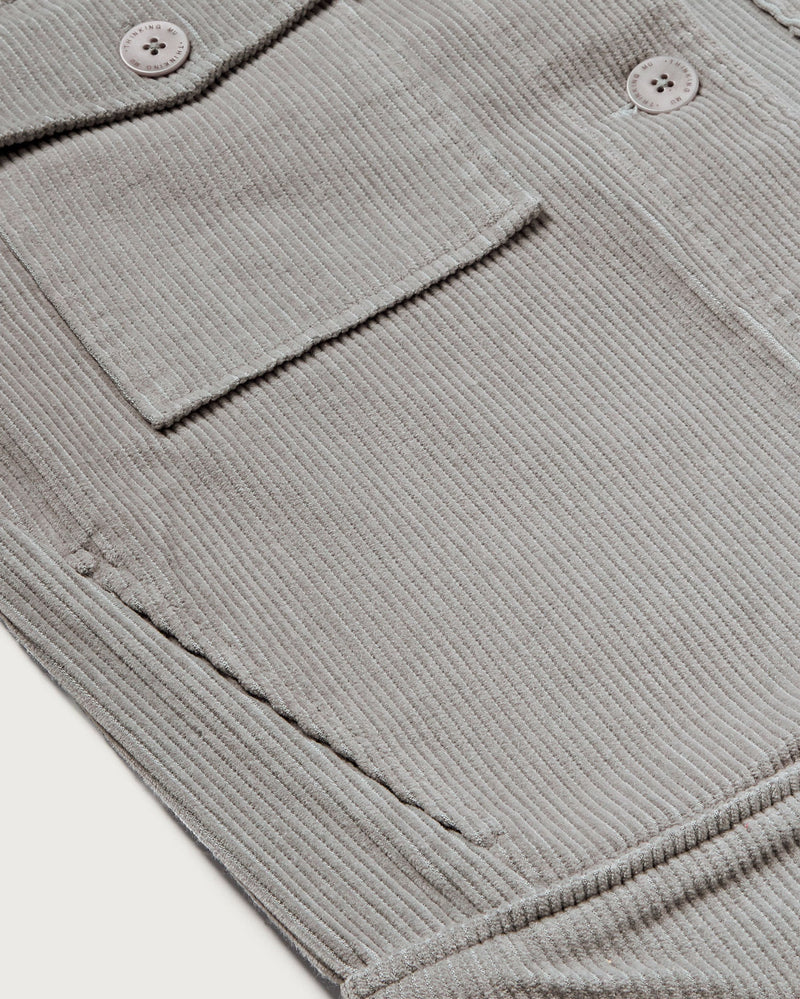 Chaqueta gris pana Frans sostenible - silueta 3