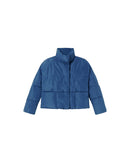 Chaqueta azul Delaunay sostenible - silueta 3