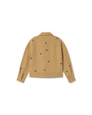 Chaqueta beige sol chain Frans sostenible - silueta 3