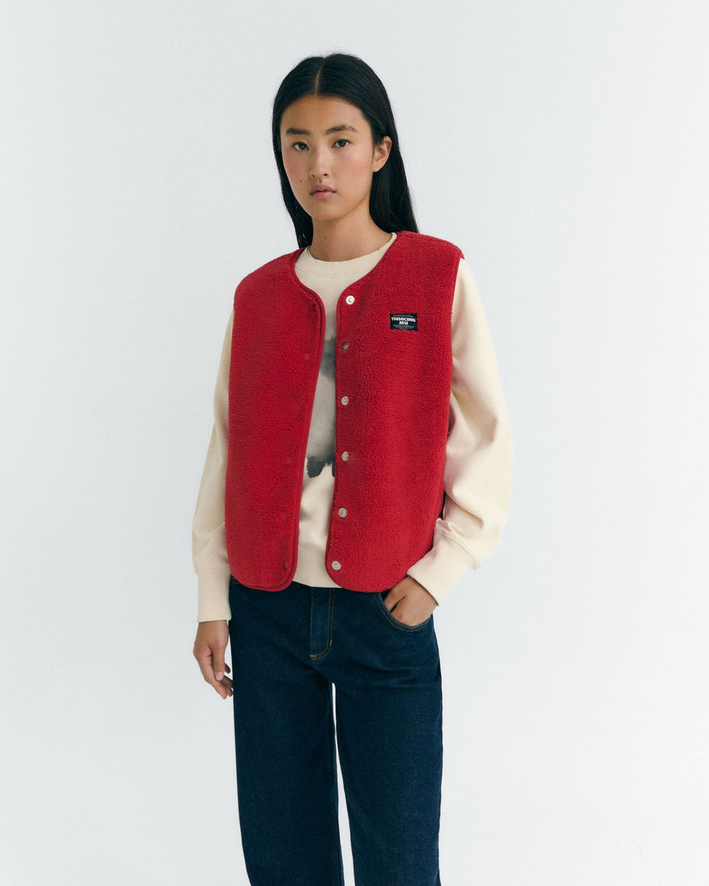 Gilet Sherpa Jay - Rouge