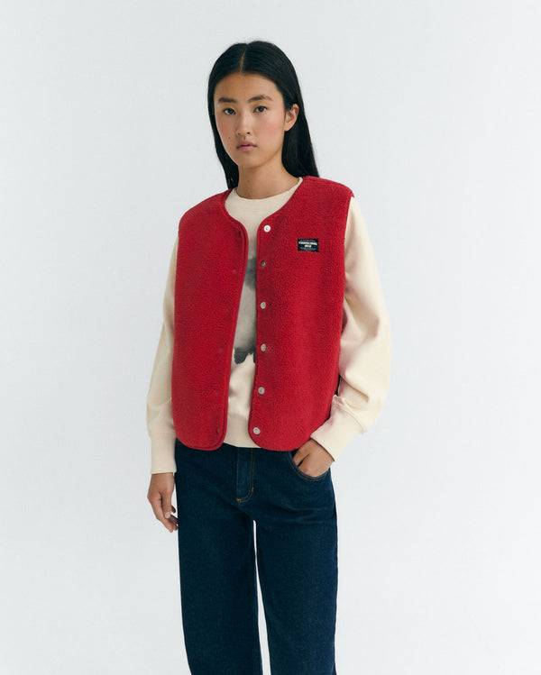 Gilet sherpa Jay - Rosso