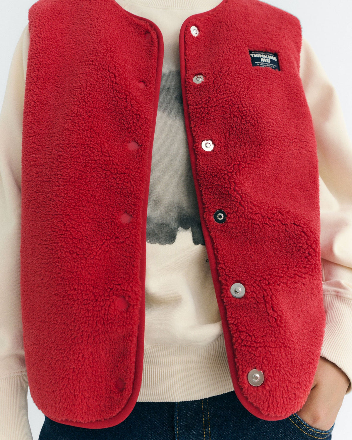 Gilet Sherpa Jay - Rouge