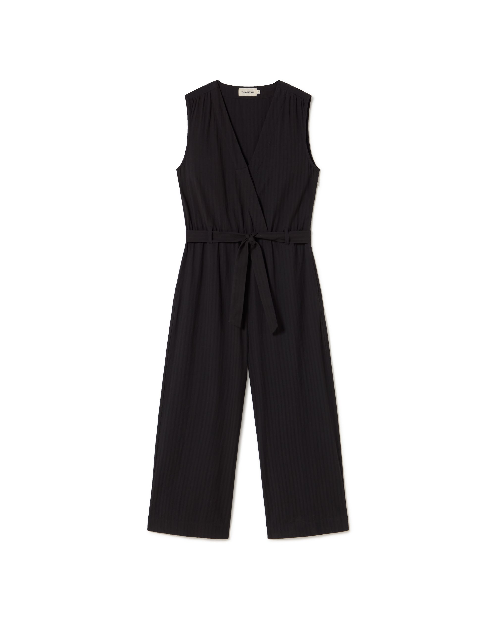 Mono negro seersucker Winona sostenible - silueta 1