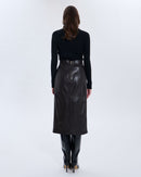 Jupe Jala chocolat en cuir_3