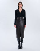 Jupe Jala chocolat en cuir_4